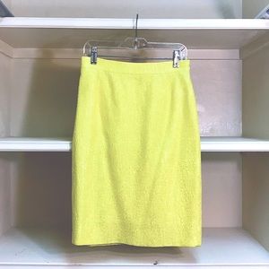 A mellow lemon yellow crinkled skirt